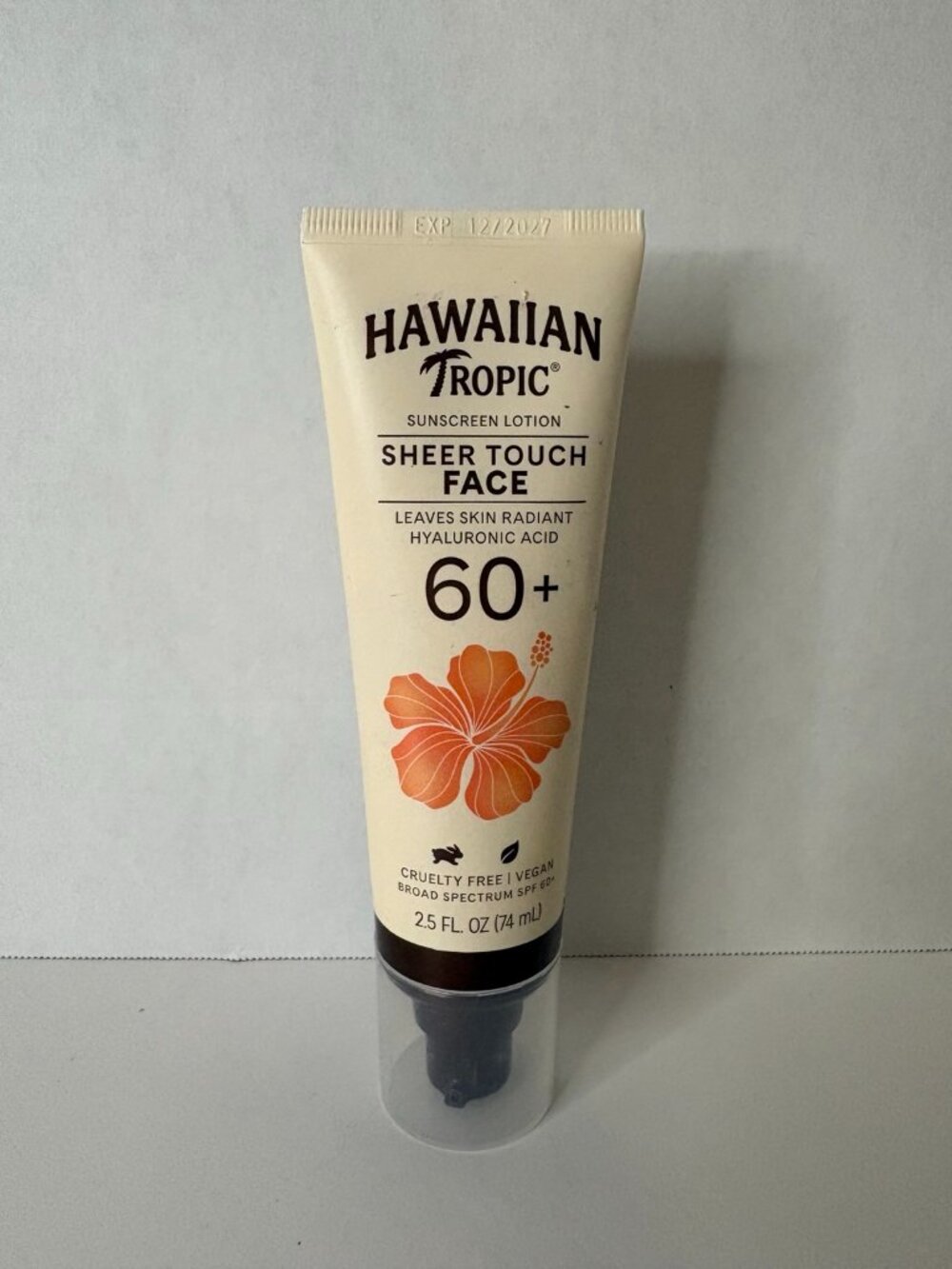 2 PACK Hawaiian Tropic Sheer Touch Face Sunscreen SPF 60+ Exp 11/27